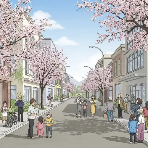 Serene and Prosperous Community | Peaceful Streets Imagery