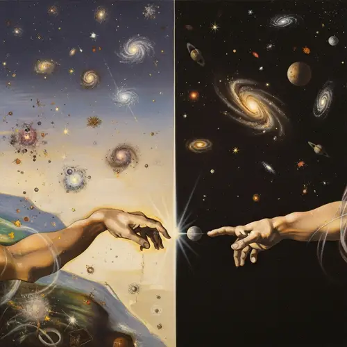 Genesis 1 Creation: Cosmic Birth with Stars and Galaxies