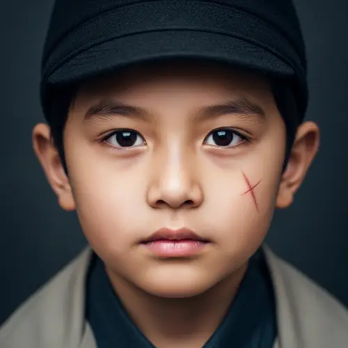 Exceptional Asian Boy with Striking Features | Unique Scar