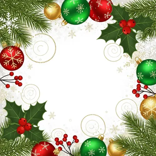 Festive Christmas-themed Background with Holiday Symbols
