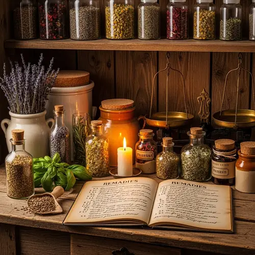 Vintage Herbal Remedies | Rustic Apothecary Scene