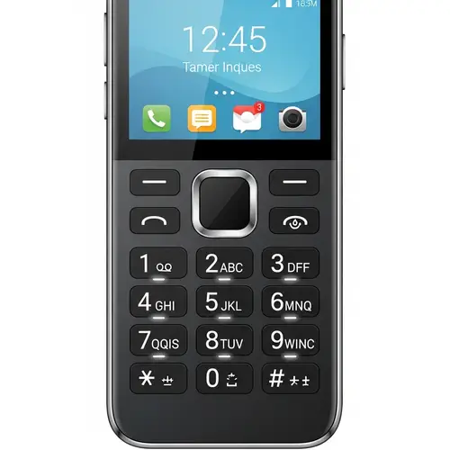 Modern Mobile Phone Keypad with Sleek Digital Buttons