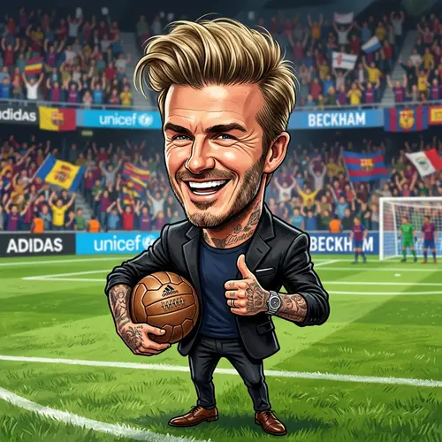 David Beckham Caricature Art