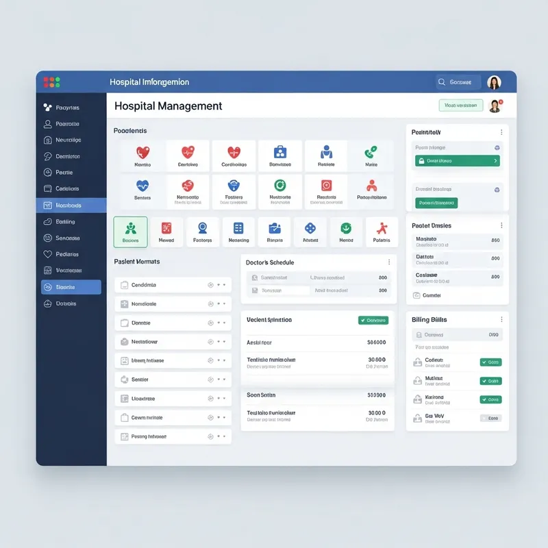 Hospital Management System GUI: Modern Interface Design