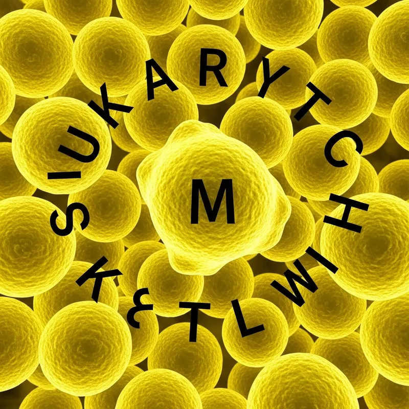 Luminous Yellow Eukaryotic Cells | Detailed Cell Structure Luminous Yellow Eukaryotic Cells | Detailed Cell Structure