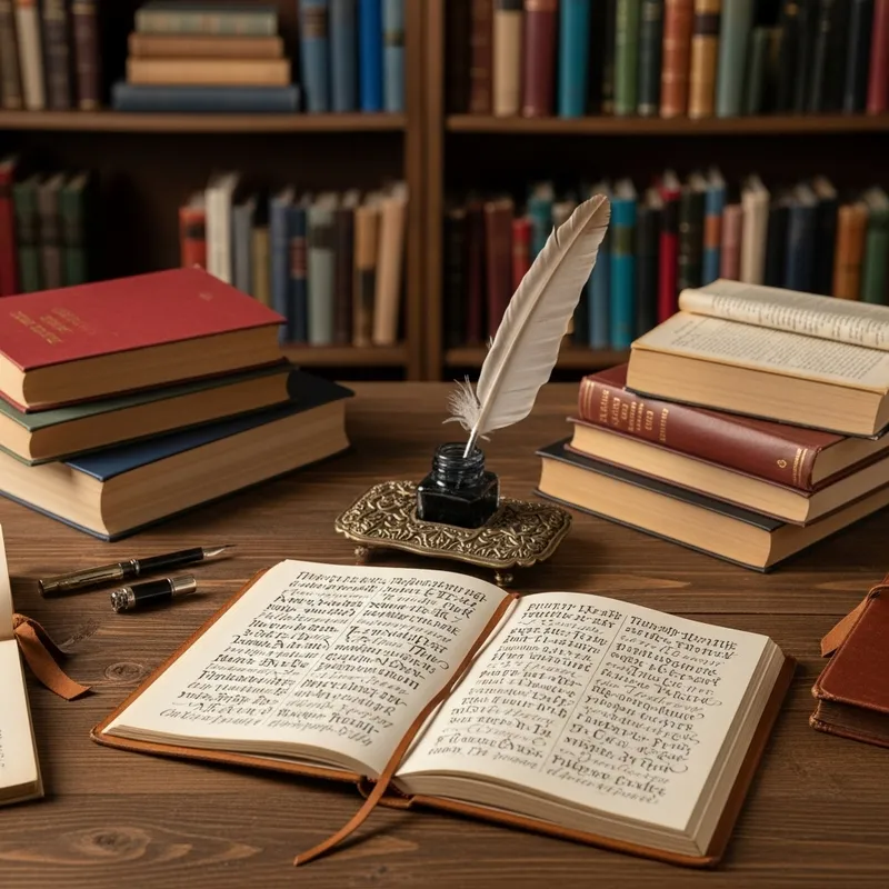 Vintage Writing Theme | Rustic Tabletop Scene for Flyer