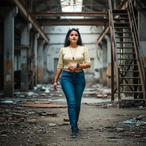 Sassy Photoshoot of a Tamil Model in Factory