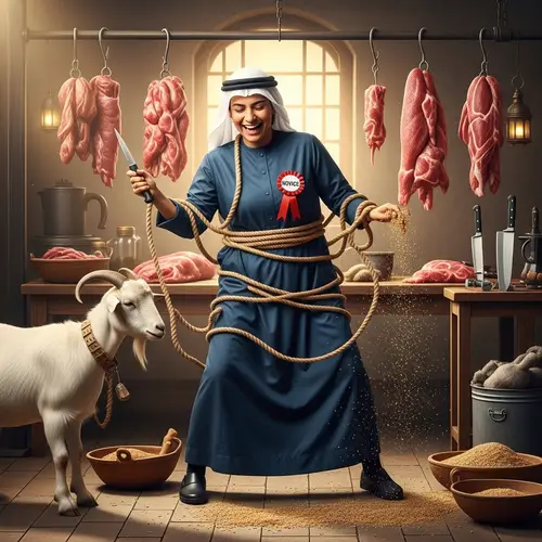 Novice Butcher's Comedic Eid al-Adha Preparation Mishaps