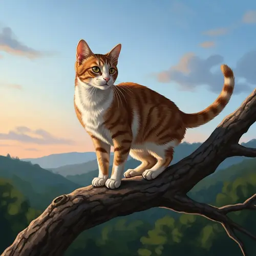 Un Gato: Graceful Feline in a Serene Setting