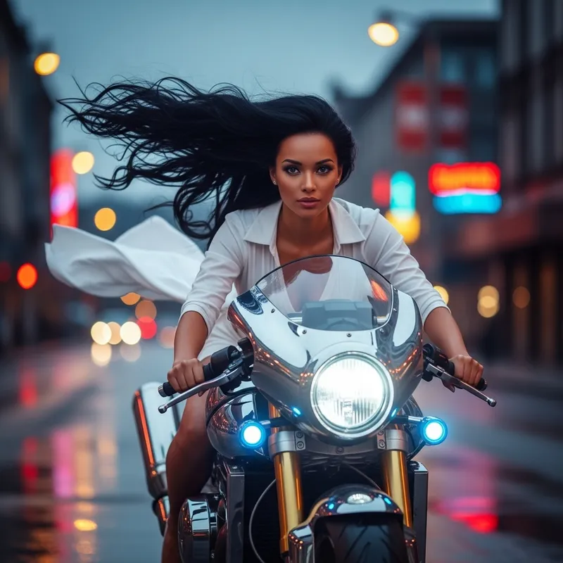Aaliyah's Iconic Look on a Super Bike