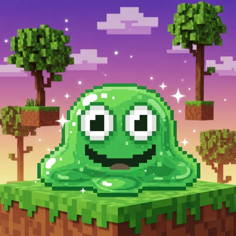 Cute Pixel Slime Monster - Adorable Art