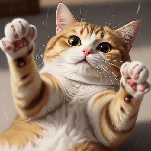 Surprised Domestic Short-Haired Cat in Fall | Golden with White Patches