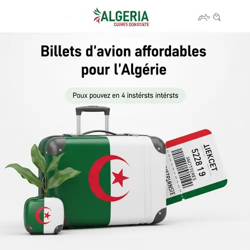 Billets d'avion abordables pour l'Algérie - Voyagez en 4 versements