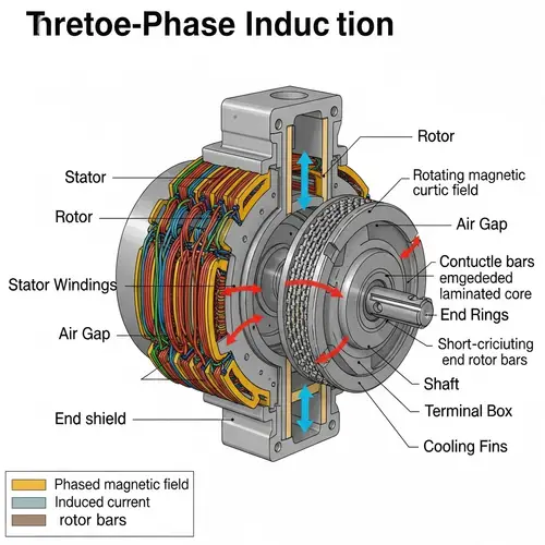 Induction Motor Detailed Diagram