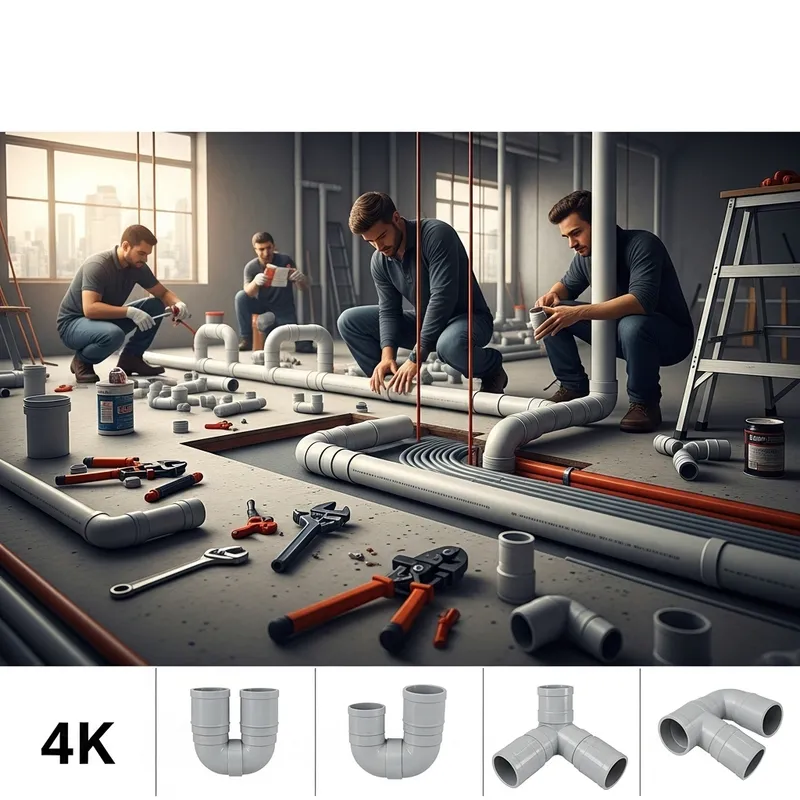 Ultra-Realistic 4K Plumbing Project: Installing PVC Pipes