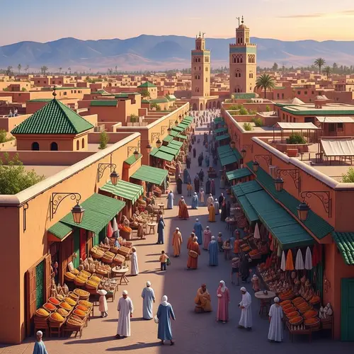 Explore Vibrant Marrakech: Atlas Mountains, Koutoubia Mosque