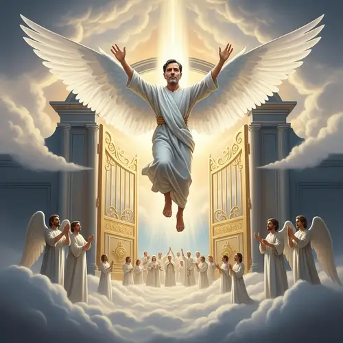 Heavenly Transformation: Alexei Navalny Lookalike Becomes Angel