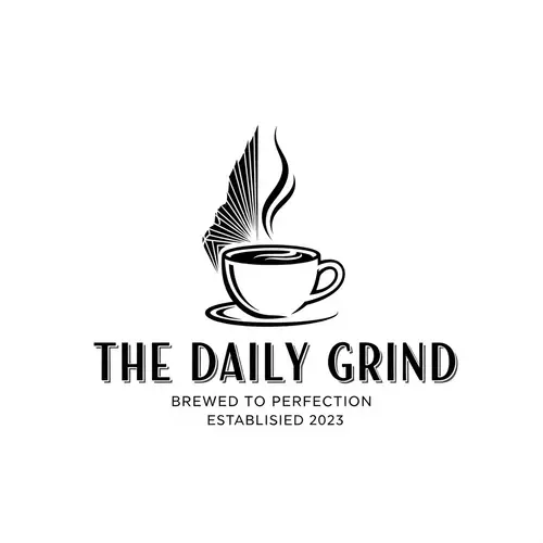 Vintage Monochromatic Coffee Shop Logo Design | Noir-inspired Cup Emblem