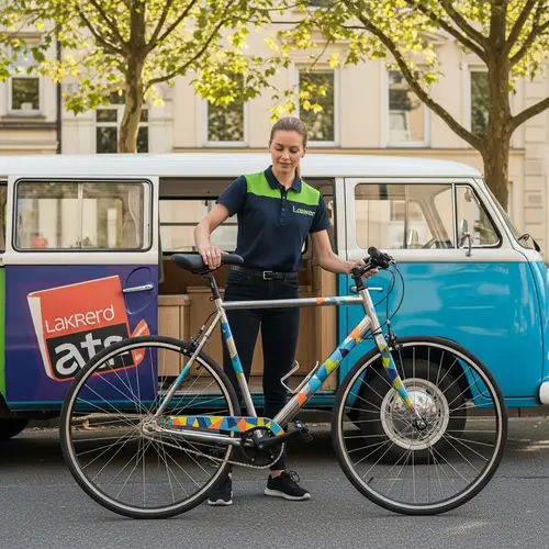 Vibrant Urban Bicycle Delivery Scene