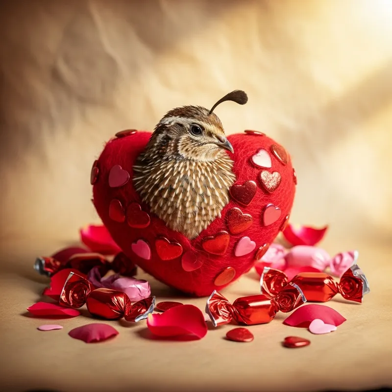 Valentine Quail Heart: A Lovely Surprise for Valentine's Day