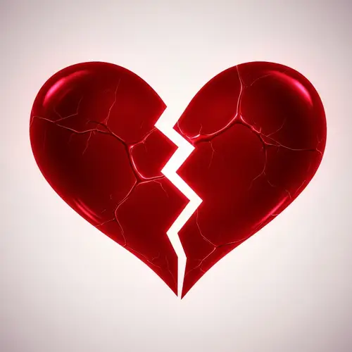 Radiant Crimson Broken Heart Artwork
