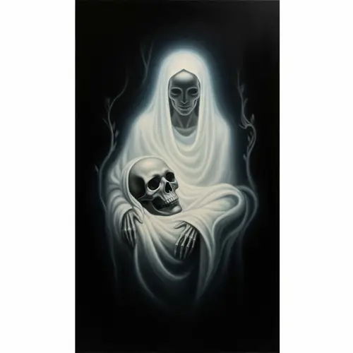 Poetic Depiction of Death in Ethereal Light | Surrealist Art