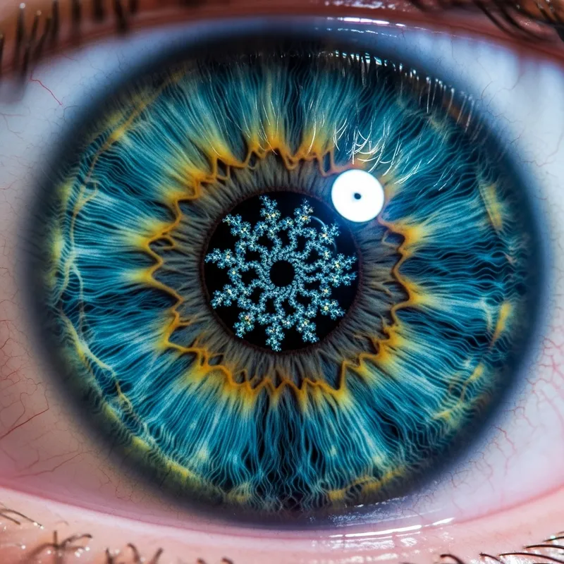 Intricate Fractal Pattern in Human Eye Pupil