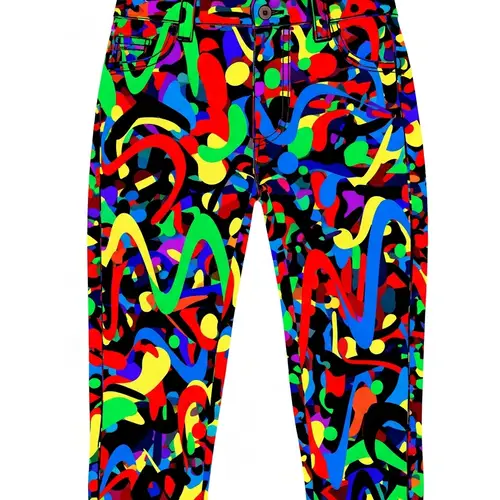 Abstract Pants Art: Vibrant Colors & Unique Patterns