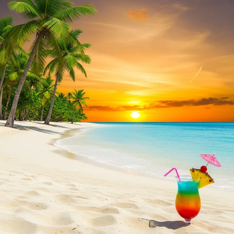 Serenity Beach Getaway | Vibrant Nature Scene Serenity Beach Getaway | Vibrant Nature Scene