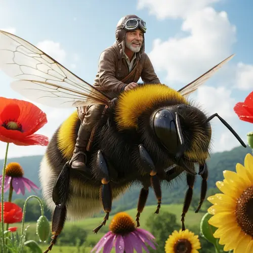 Middle-Aged Man Riding Bumblebee | Unique Adventure Experience