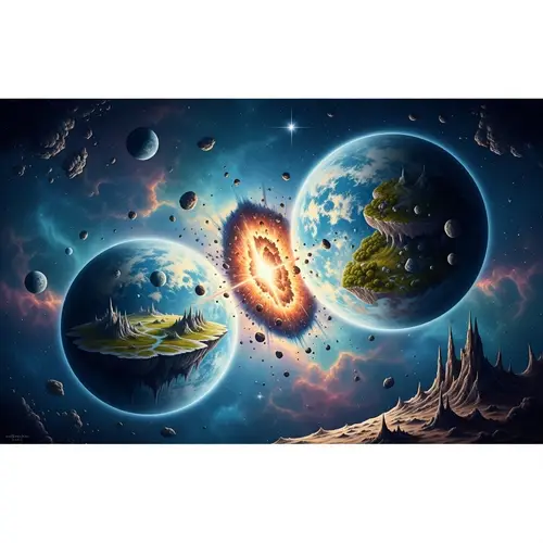 Majestic Alien Planets Collide in Cosmic Spectacle