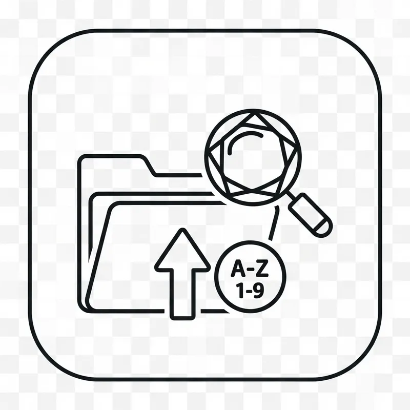 Simple File Management Icon | Sort & Organize Digital Records
