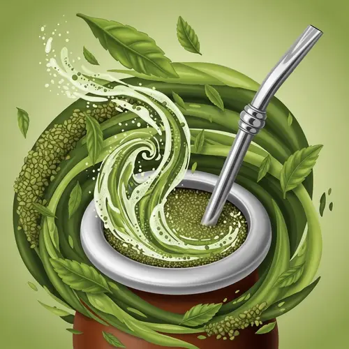 Artistic Yerba Mate Fusion: Nature's Bounty in Green
