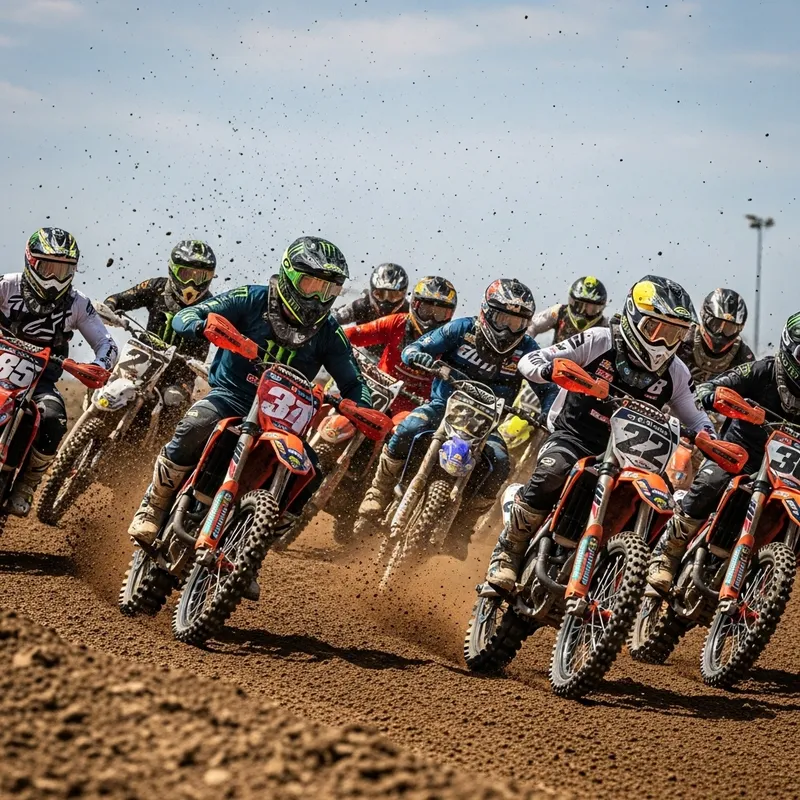 Thrilling Monster Army Motocross Riders