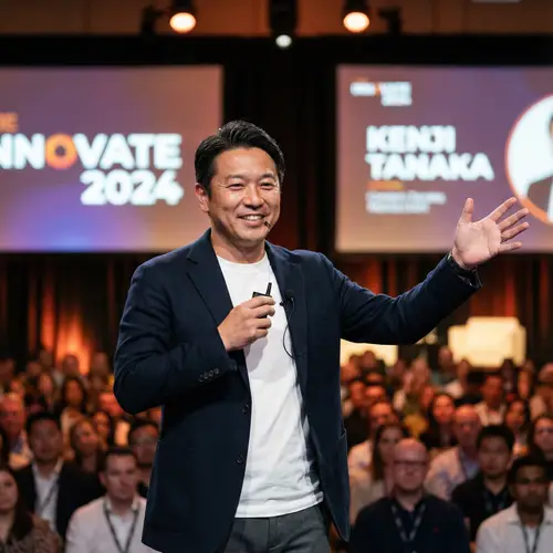 Dynamic Keynote Speaker on Stage