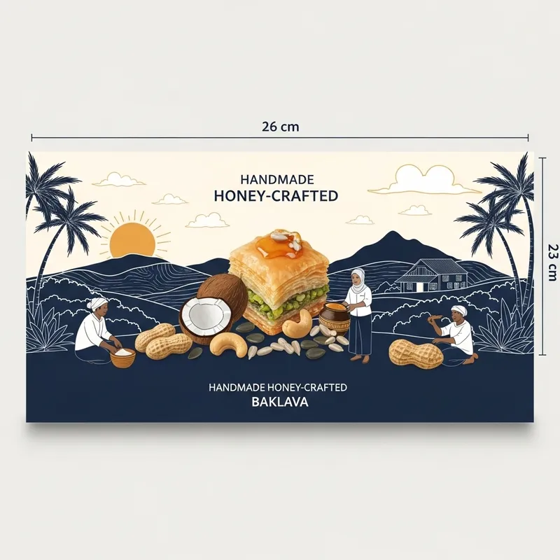 Indonesian Baklava Delight | Opulent Nusantara-Inspired Packaging