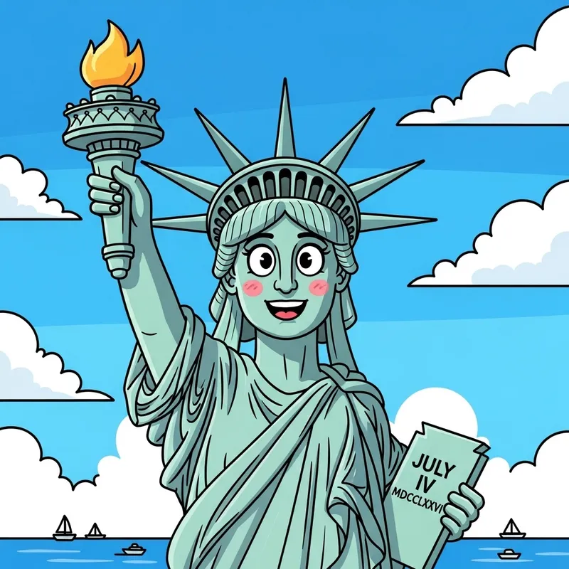 Manga Style Statue of Liberty Art Manga Style Statue of Liberty Art