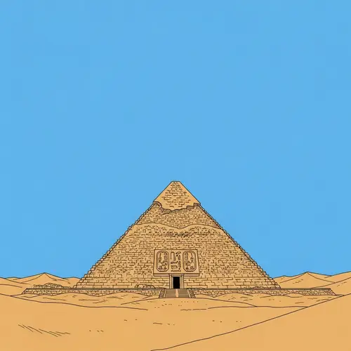 Desert Pyramid Illustration: Ancient Manga Artwork