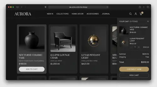 Elegant E-commerce Website Design Mockup