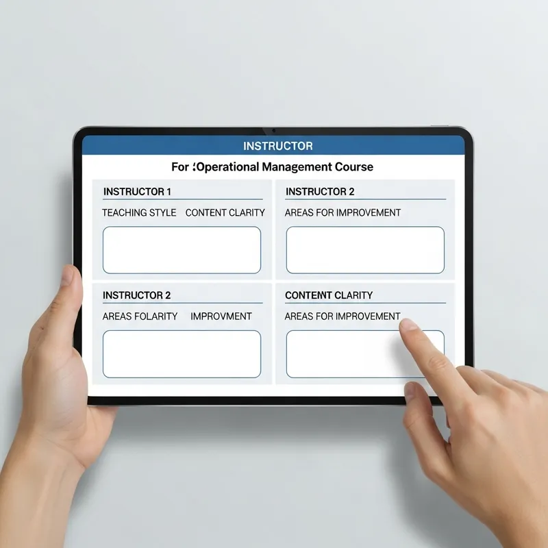 Custom Feedback Form for 4 Management Instructors