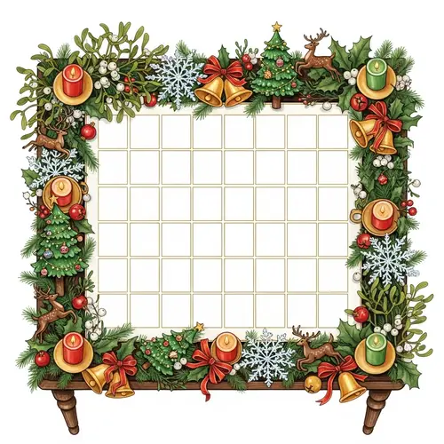 Christmas-themed Table with 100 Spaces for Decoration | Festive Holiday Decor