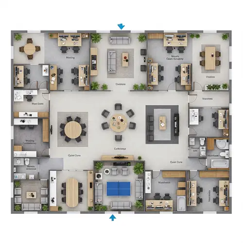 Indian Wedding Event Management Office Design | Open Floor Plan