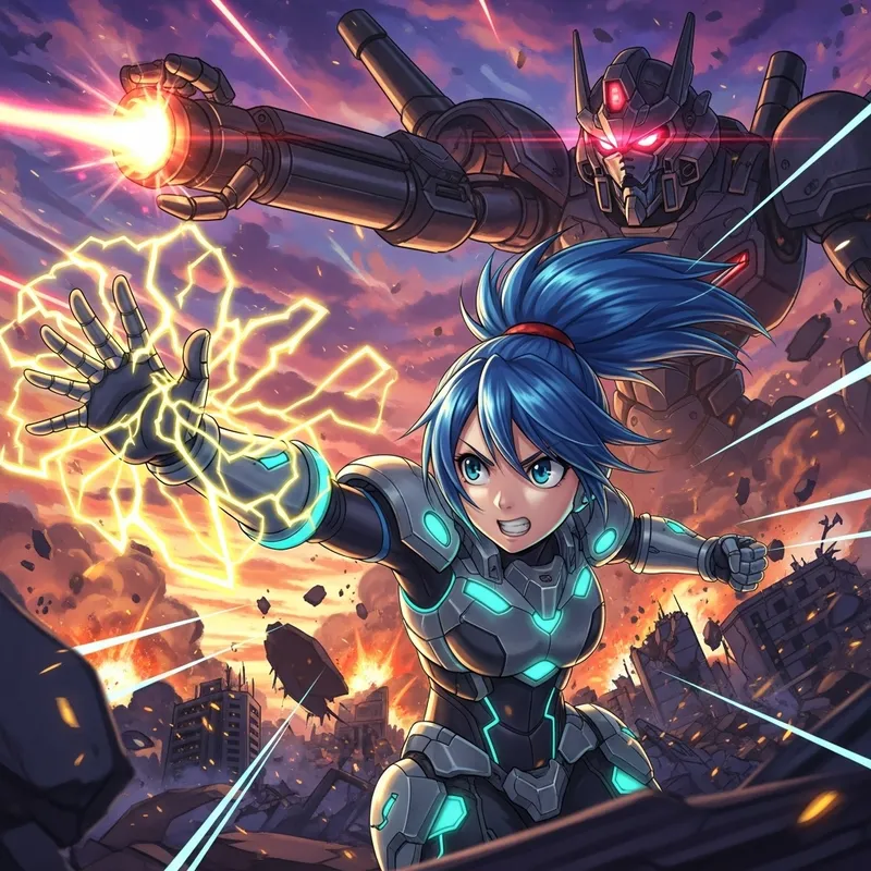 Thick Anime Illustration with Vibrant Colors