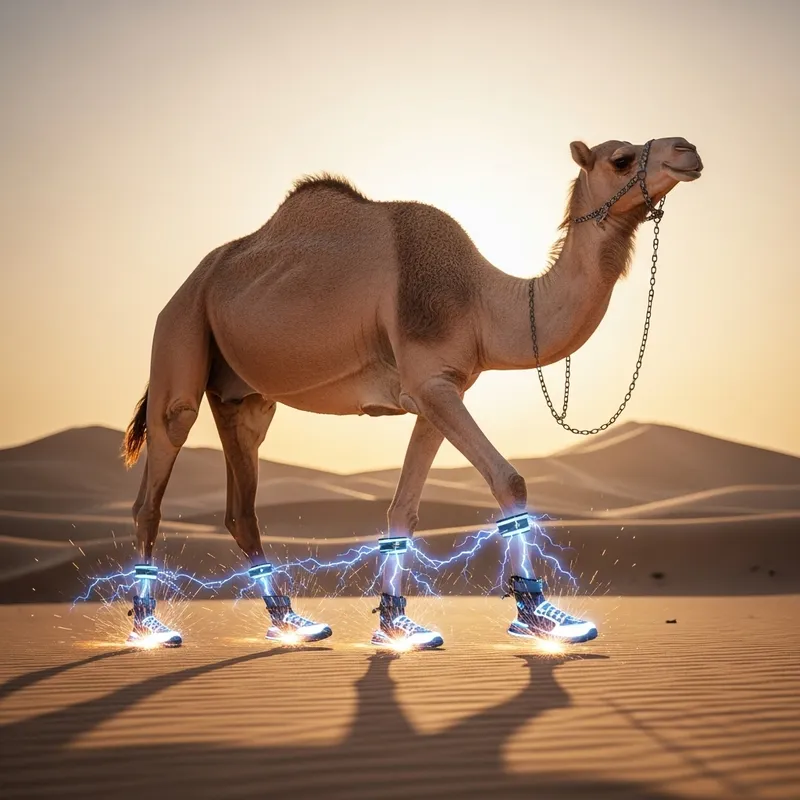 Camel-Powered Electricity: Innovative Footwear for Desert Travel