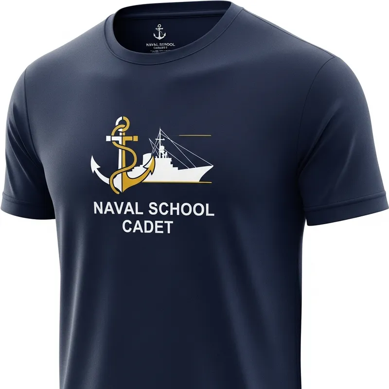 Minimalist Sports T-Shirt Design for Naval School Cadets
