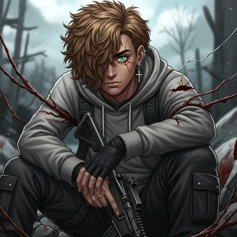 Unique Features of Mixed Race Male in Zombie Apocalypse Setting