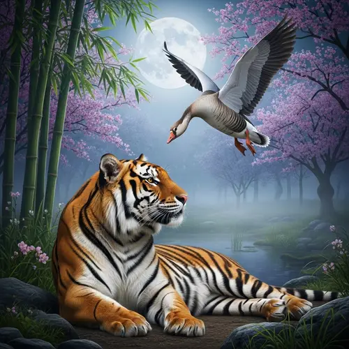 Tiger Falls for Wild Goose: A Romantic Encounter