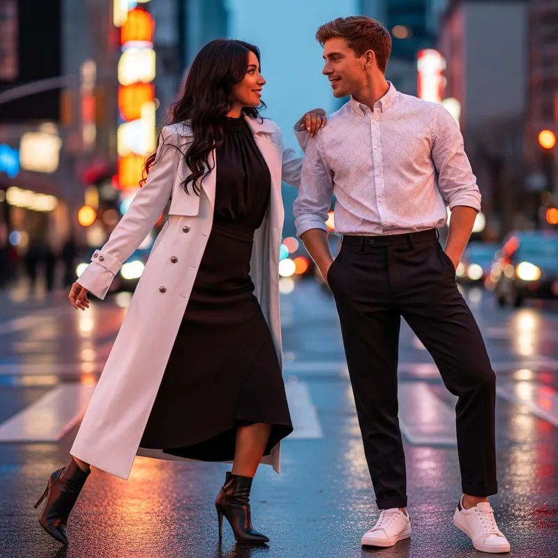 Hispanic Woman & White Man Disney Pixar-Inspired Characters