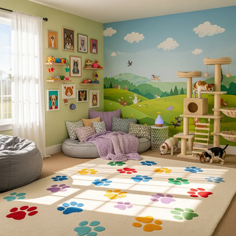Cozy Pet Room: A Whimsical Retreat for Furry Friends Cozy Pet Room: A Whimsical Retreat for Furry Friends