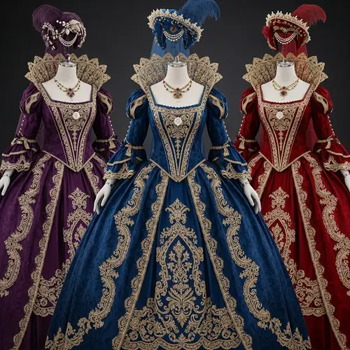 Magnificent Era-Inspired Dresses | Opulent Silk & Velvet Designs